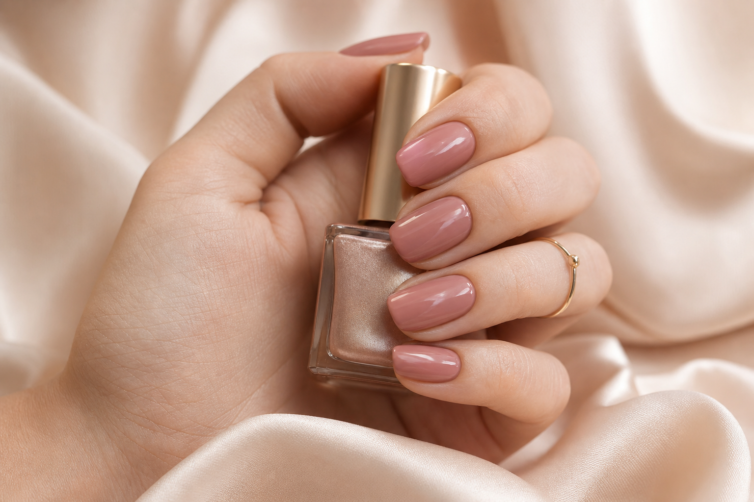 Short Gel Set nail style example